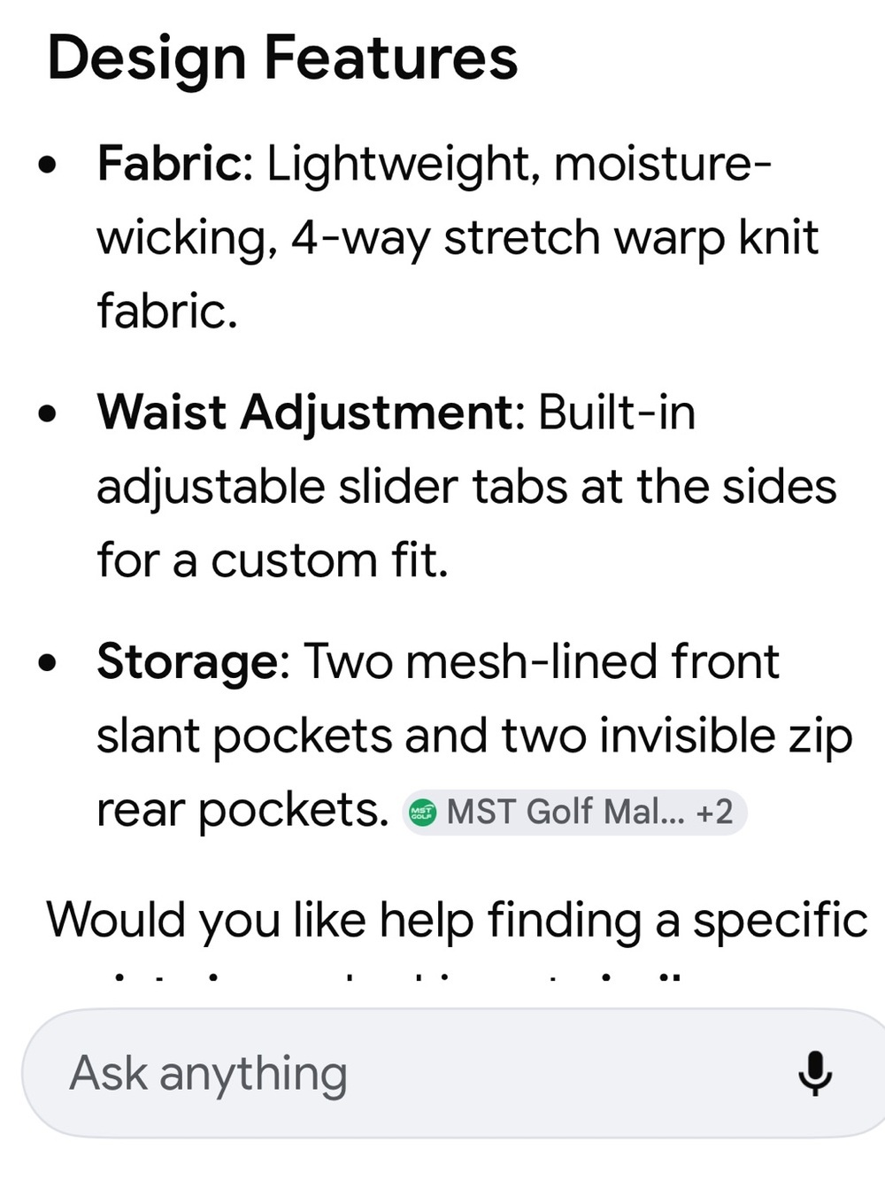 G/Fore Men's Tech Tab 4 Way Stretch Golf Pants Trouser Navy Blue 32x28 G4MS23B91 - Picture 11 of 12